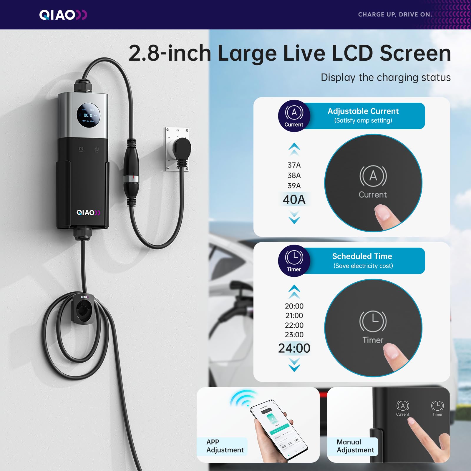 QIAO Level 2 EV Charger SAE J1 - Home Ev Charger 评论和价格