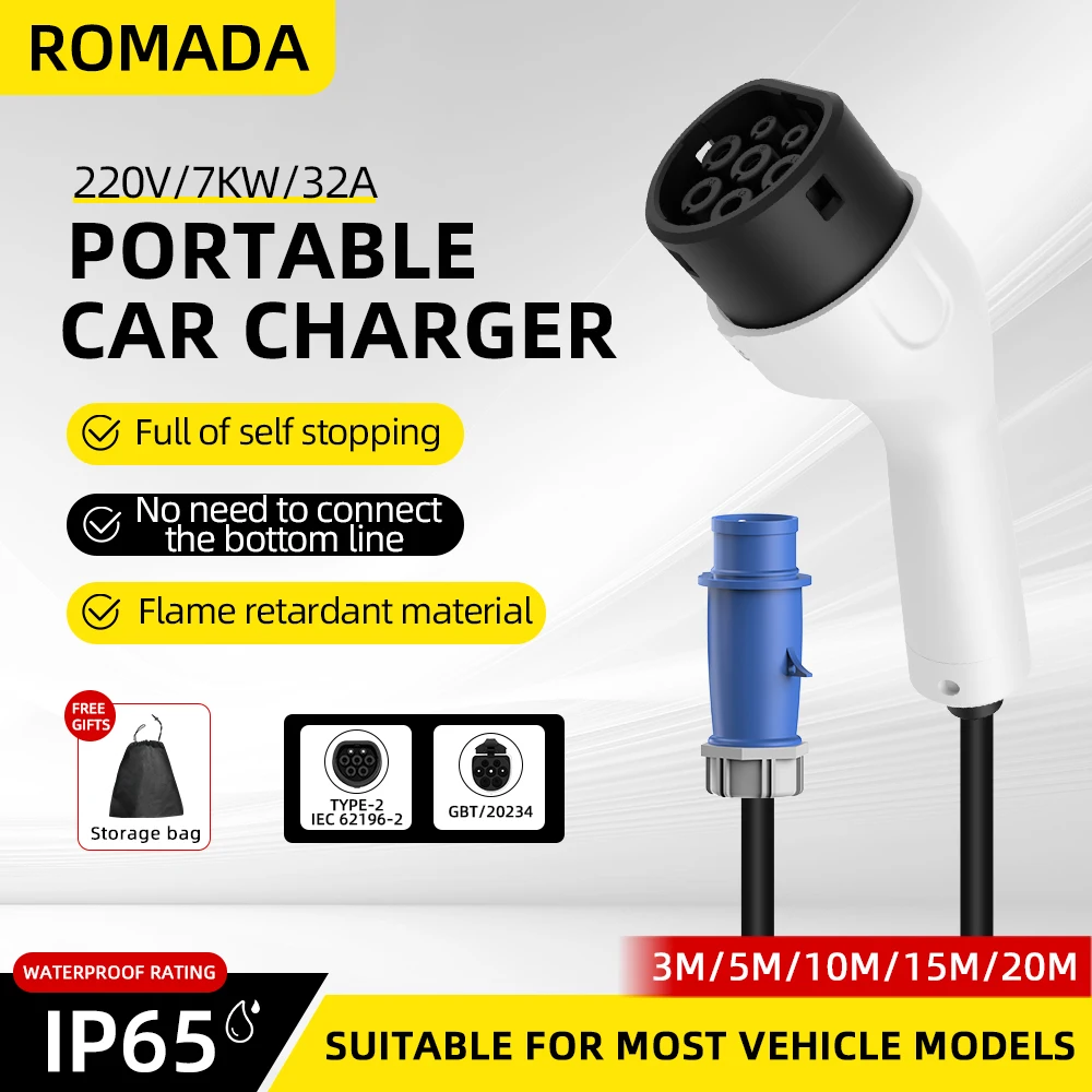ROMADA Type2 IEC62196-2 For El - Ev Charger Adapter 评论和价格