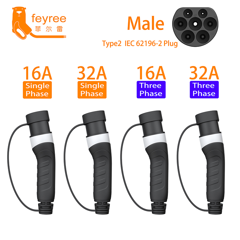 feyree Type2 Male Plug EV Char - Ev Charger Adapter 评论和价格